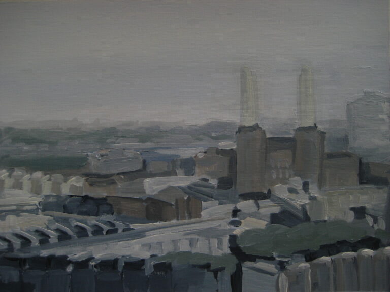 View from Westminster of Battersea Power Station 2014